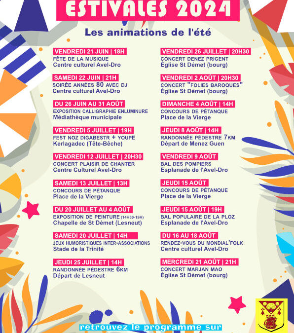 Estivales 2024 : les animations d’août