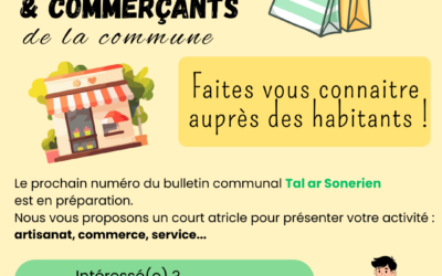 Nouveaux artisans et commerçants de la commune