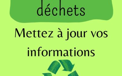 Redevance déchets : pensez à mettre à jour vos informations